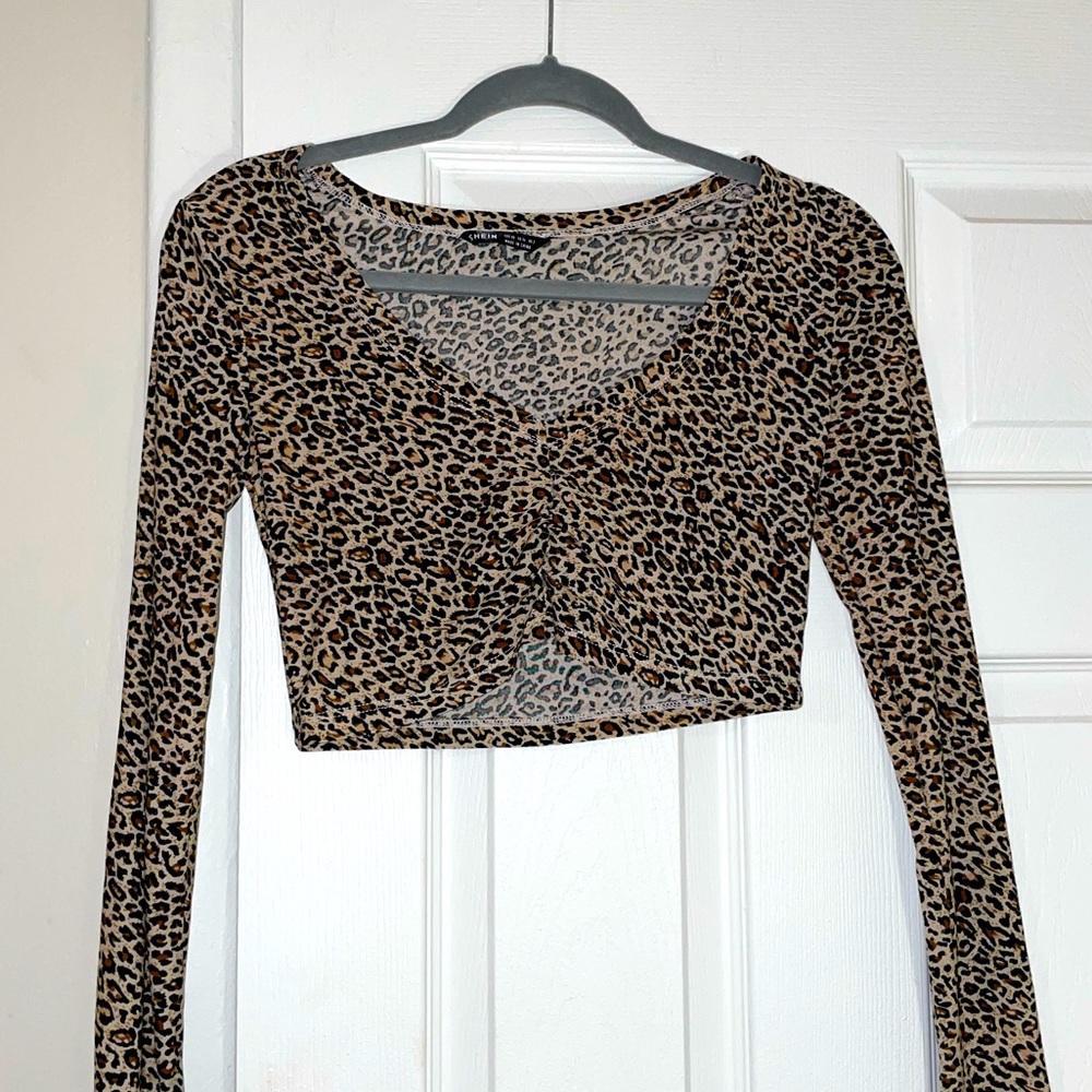 Cheetah Print Long Sleeve Top
